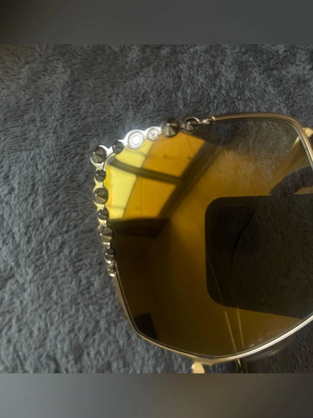 Fendi Gold Frame Women’s Sunglasses with Yellow Gradient Lenses - Picture 6 of 12